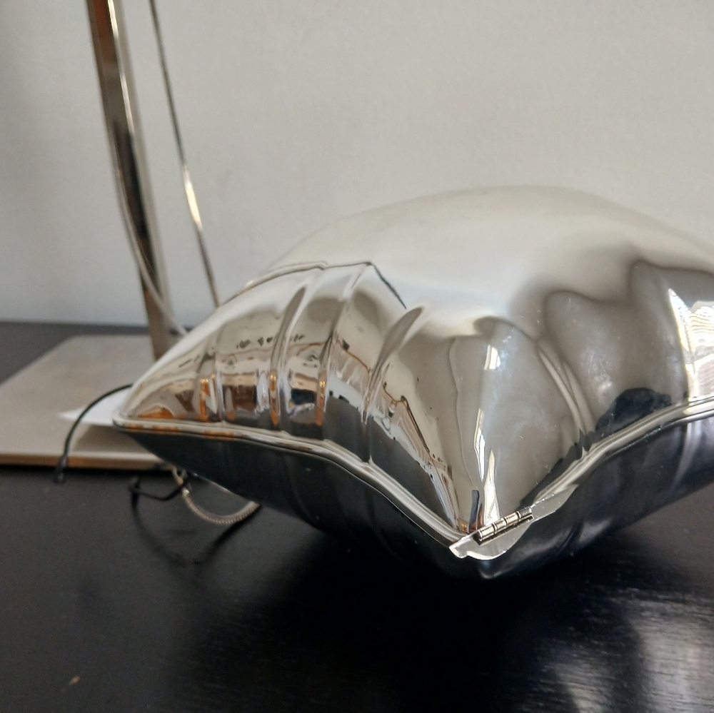 NWT Zara METALLIC SILVER BALLOON STAR SHAPED BOX CLUTCH crossbody PURSE NEW - Picture 9 of 16